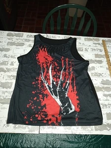 Camiseta sin mangas rasgada Hot Topic Pesadilla en Elm Street película de terror talla XL sangrienta - Imagen 1 de 6