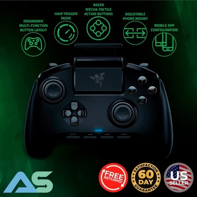 🐍 Razer Raiju Mobile Gaming Controller For Android Bluetooth LE & Wired Capable - Image 1 of 4