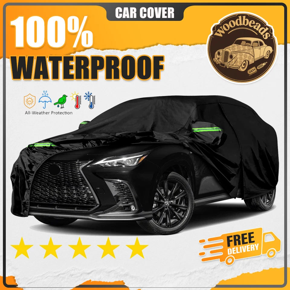 Reemplazar cubiertas impermeables para automóvil Lexus 6 capas con cremallera puerta y bandas a prueba de viento Foto 1 de 4