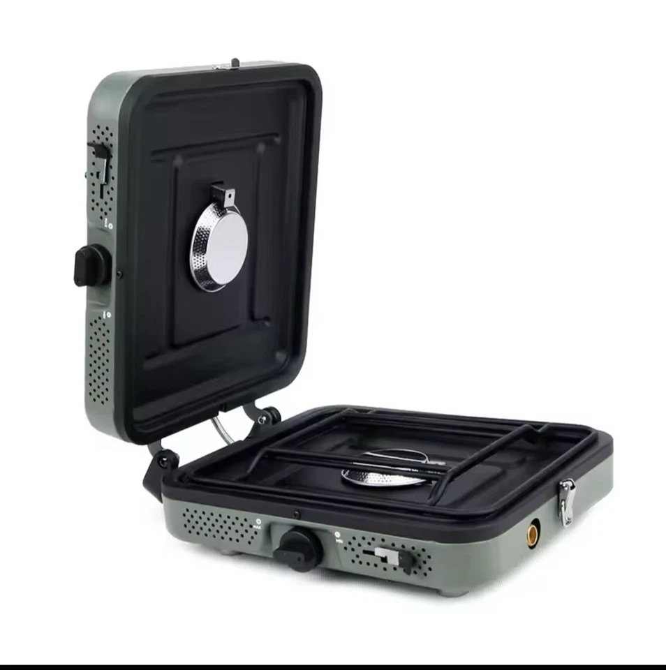 Double folding portable gas stove camping - Image 1 of 4