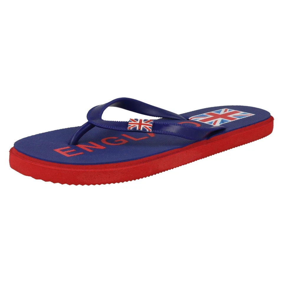 Niños Spot On sin Cordones Union Jack Verano Playa Sintético Chanclas N0R023 - Imagen 1 de 1