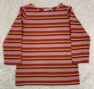 TALBOT'S KIDS Striped Cotton Blend 3/4 Sleeve T Shirt Top Size 16 - Picture 1 of 4