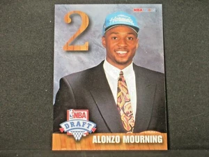 Novato de la lotería del draft de la NBA Alonzo Mourning 1992-93 Hoops #B Charlotte Hornets - Imagen 1 de 2