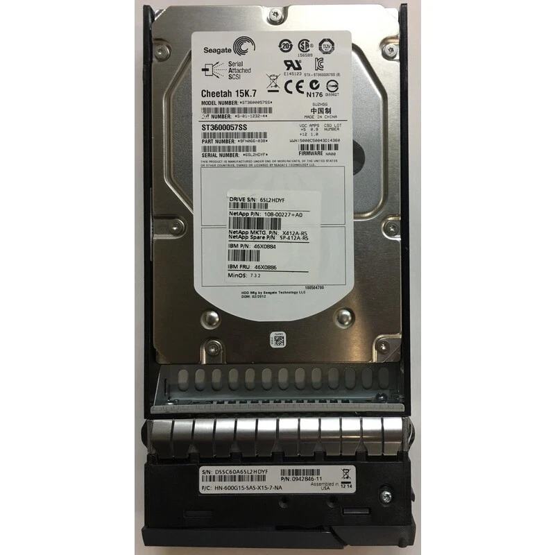 108-00227+A0 - NetApp 600GB 15K RPM SAS 3.5" HDD for DS4243 24 bay enclosures. - Image 1 of 1