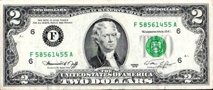 1976 $2 BankNote: #2-F58561455A **REDUCED**!!! - Bild 1 von 5