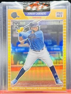 /199 Junior Caminero GOLD PRISMATIC Rookie 2023 Leaf Pro Set Metal #PSG-105 Rays - Bild 1 von 3