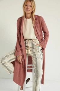 Anthropologie BB Dakota langer Staubtuch vorne offen Damen XS Stickerei Taschen neu - Bild 1 von 11