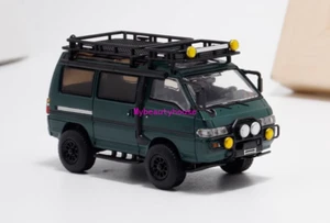 Autobots 1:64 Dark Green 4WD Delica L300 Camper Van Model Diecast Metal Car - Picture 1 of 7