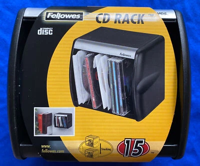 FELLOWES STACKABLE CD STORAGE RACK - Black/Grey - Image 1 of 4