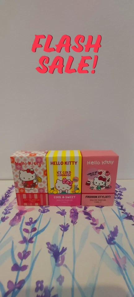Hello Kitty Eau De Parfum Trio,A  Light Fragrance For Children  15 ml each - Imagen 1 de 1