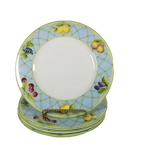  4 Mikasa  Fruit Rapture Fine  China  8 1/4" Salad/Dessert/Luncheon Plates NEW - Picture 1 of 12