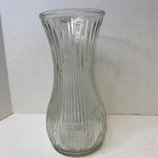 Vintage Hoosier Clear Glass Bouquet Vase with Swirl Pattern, 4087A