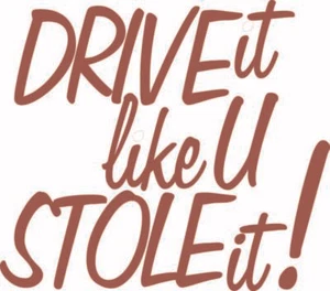 Drive it like U Stole It Car Decal Funny Vinyl Sticker Fast Turbo Window Illest - Bild 1 von 25