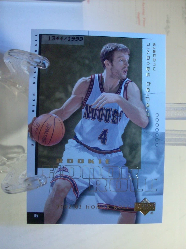 2002-03 Upper Deck Honor Roll  #130 Predrag Savovic RC, 1344/1999  (85908) - Image 1 of 2