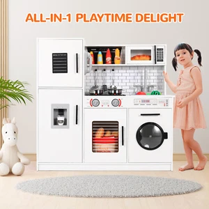 Küchen Set Holzküche Kinderküche Spielküche Zubehör HOLZ Spielzeugküche Kinder - Bild 1 von 8