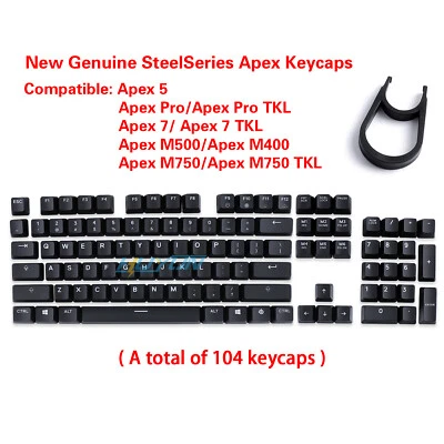 Replacement keycaps for Steelseries Apex M400 M500 M750 APEX 5 APEX 7 Keyboard - Image 1 of 4