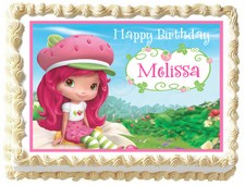 STRAWBERRY Shortcake Edible Cake topper image 