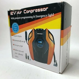 Bomba de compresor de aire STORMER 12 V CC inflador de neumáticos portátil automático bomba de neumáticos - Imagen 1 de 3