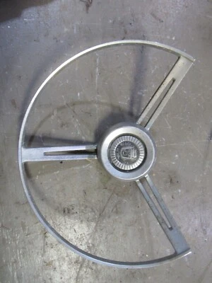 1962 Ford Galaxie 500 interior chrome steering wheel horn trim ring piece - Image 1 of 3