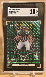 2022 Panini Mosiac Green Prizm RC Breece Hall #283 SGC 10 Iowa/New York Jets - Picture 1 of 10