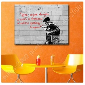Original Thought Worth A Thousand Quotings by Banksy | Poster or Wall Sticker - Picture 1 of 18
