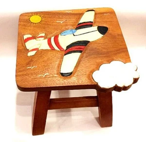 REPOSAPIÉS DE MADERA DE AVIÓN - TABURETE DE PIE DE AVIÓN - Imagen 1 de 1