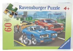 RAVENSBURGER 60 PIECE PUZZLE Muscle Cars Racing City Scene — NEW SEALED RETIRED - Picture 1 of 6