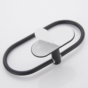 Towel Ring Space Saving Stainless Steel Wall Mounted Accessories Matte Black