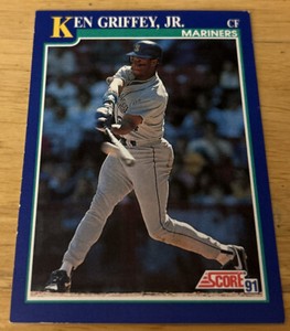 1991 Score Ken Griffey, Jr. Baseball Card #2 Mariners HOF Low-Grade