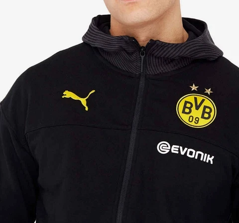 Puma - Borussia Dortmund (BVB) Men's Casual Zip/Thru Hoodie - (German Soccer) Cover
