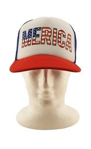 USA Trucker Hat Merica 4th of July Patriotic Costume Funny Gag Gift One Size Fit - Picture 1 of 4