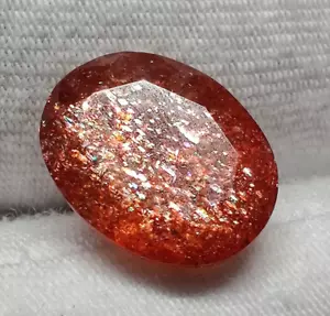 Natural Multi Colours Sparkling Orange Sunstone Cut Gemstone for Jewelry 4.2 Cts - Picture 1 of 7