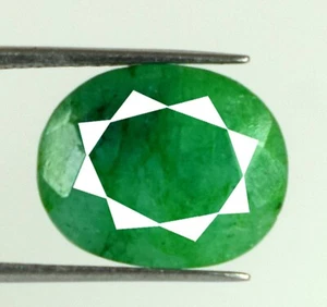 Natural Green Emerald 8.70 Ct Oval Loose Gemstone Certified B67827 Bumper Offer - Bild 1 von 8