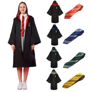 Harry Potter Gryffindor Ravenclaw Slytherin Robe Cloak Tie Costume Wand Scarf - Picture 1 of 37