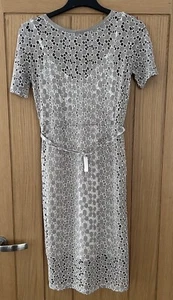 Body Frock Embroidery Anglaise Shift Midi Dress, Size 12, Pre Owned, Vest Lining - Picture 1 of 9