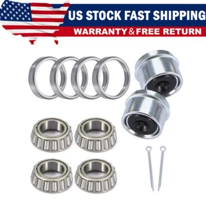 L44649/10, 1-1/16" Axles Trailer Wheel Hub Bearings Kit Seal + Pin + Dust Cover - Picture 1 of 21
