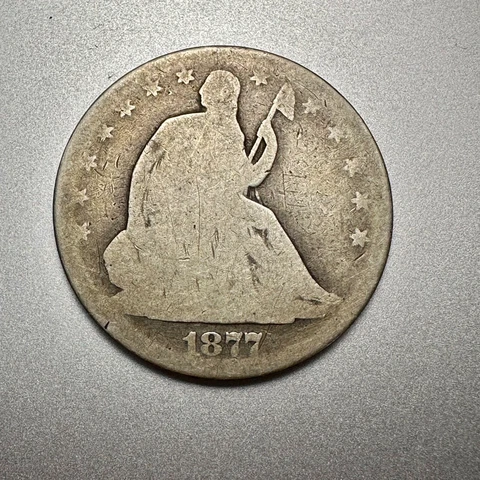 1877   SEATED LIBERTY HALF DOLLAR    AFFORDABLE   KEY TYPE COIN  #3227 Cover