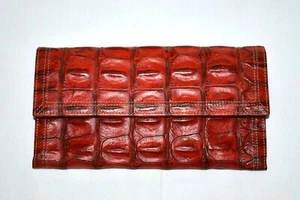 Tusk Kalbsleder Geldbörse Clutch rot Einzelhandel $ 85 NEU mit Etikett - Bild 1 von 7
