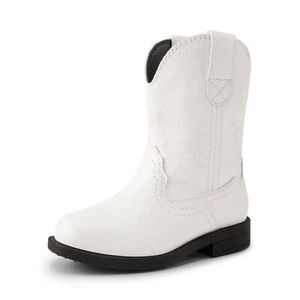 Boys Girls Cowboy Boots Western Boots Square Toe Riding Boots Mid Calf Boots - Picture 1 of 24