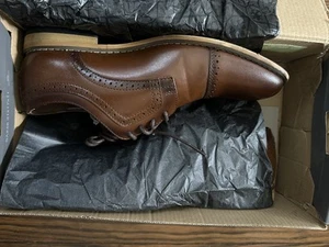 Dress Shoes Stacy Adams Boys Dickinson Cap-Toe Oxford Size 5 M  Cognac Box - Picture 1 of 16