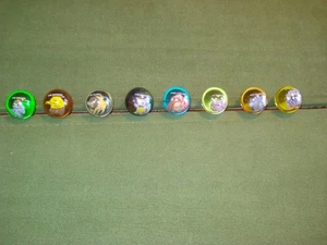 8 DIFFERENT POKEMON MARBLES, CIRCA 2000, # 114, 62, 110, 108, 8, 128, 66, 96 - Picture 1 of 9