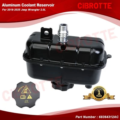 Aluminum Coolant Reservoir For 2018-2025 Jeep Wrangler 2.0L 68364312AC - Image 1 of 4