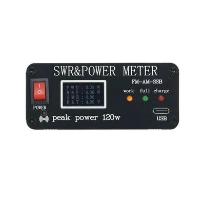 Power Watt Meter SWR & Power Meter Peak Power 120W FM-AM-SSB SWR 1.8MHz-50MHz - Image 1 of 4