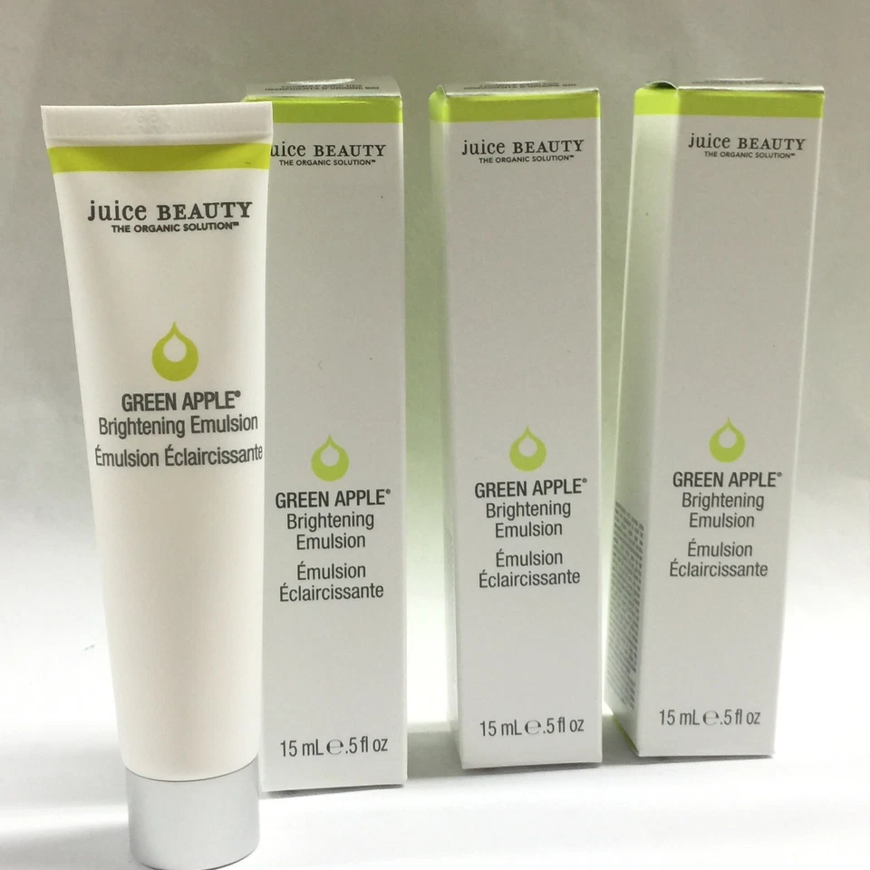 4 JUICE BEAUTY Organic Green Apple Brightening Emulsion.5oz each    New with box - Image 1 of 4