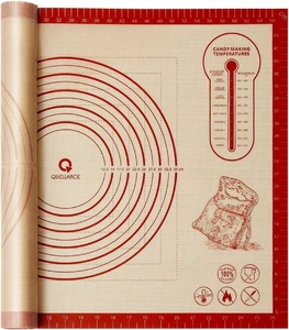 Silikon Backen Gebäck Teig Matte - 28x20 Zoll Extra Groß 28L x 20W, Rot  - Bild 1 von 7