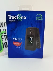 NEW! Sealed TCL Flip 3 | Tracfone | Dual Displays | 16GB 4G LTE | Gray - Picture 1 of 4