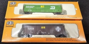 N Scale - Con-Cor 1681-M/B - 2-Pack - 50 Ft Grain Loading - BN 5344 & ATSF 22325 - Picture 1 of 11