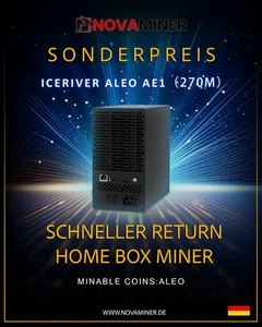 IceRiver ALEO AE1 - 270 MH/s - 500 Watt - NUOVO & IMBALLO ORIGINALE - Ora disponibile - Foto 1 di 1