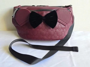 DISNEY LOUNGEFLY Minnie Mouse Burgandy Fanny Pack - Picture 1 of 21