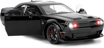 1/24 Dodge Challenger SRT Hellcat, Modello Di Auto Da Collezione Diecast Modello - Immagine 1 di 4